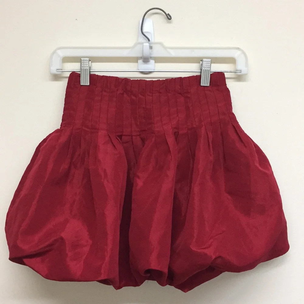 3/$35 TCP shiny red puffer skirt